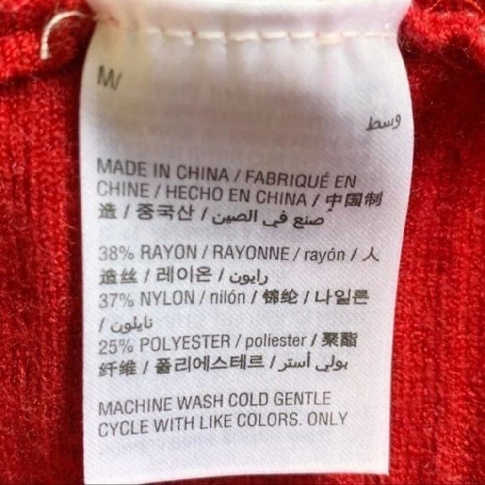 Style & Co Red Ribbed Knit Sweater Size M - Picture 4 of 9